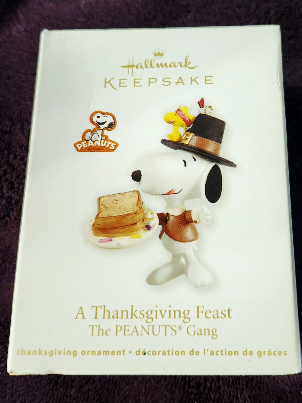 VINTAGE Hallmark Keepsake 2012 A Thanksgiving Feast Peanuts Gang Ornament